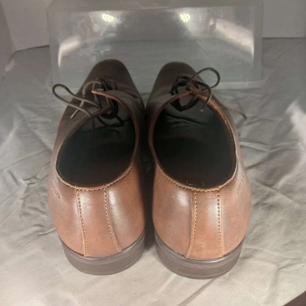 RED TAPE Mens Brown Leather Lace Up Oxford Dress Shoes Size UK 8‎ US 9